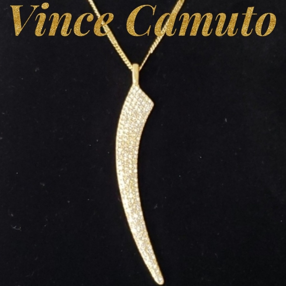 Vince Camuto 27"Chain Necklace/Saber Tooth Pendant